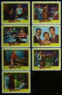 h289 CRIME OF PASSION 7 move lobby cards '57 Barbara Stanwyck, Hayden