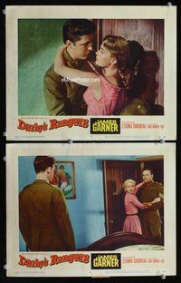 h854 DARBY'S RANGERS 2 move lobby cards '58 James Garner, Jack Warden