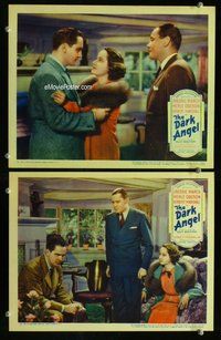 h855 DARK ANGEL 2 move lobby cards '35 Fredric March, Merle Oberon