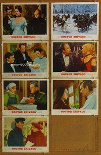 h292 DOCTOR ZHIVAGO 7 move lobby cards '65 David Lean English epic!