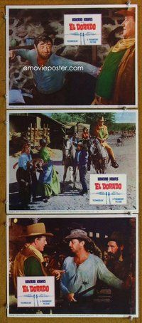 h768 EL DORADO 3 move lobby cards '66 John Wayne, Robert Mitchum
