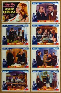 h110 EXILE EXPRESS 8 move lobby cards '39 Anna Sten, Alan Marshal