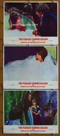 h772 FEARLESS VAMPIRE KILLERS 3 move lobby cards '67 sexy Sharon Tate