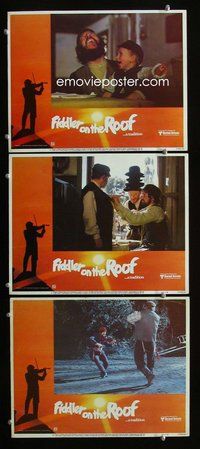 h773 FIDDLER ON THE ROOF 3 move lobby cards R79 Topol, Molly Picon