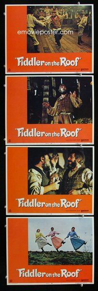 h683 FIDDLER ON THE ROOF 4 move lobby cards '72 Topol, Molly Picon