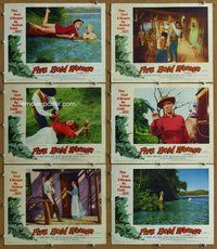 h462 FIVE BOLD WOMEN 6 move lobby cards '59 wanted bad girls!