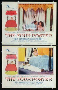 h869 FOUR POSTER 2 move lobby cards '52 Rex Harrison, Lilli Palmer