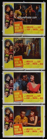 h686 FROM HERE TO ETERNITY 4 move lobby cards '53 Montgomery Clift