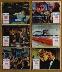 h464 GAME IS OVER 6 move lobby cards '67 Jane Fonda, Roger Vadim