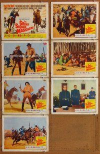 h314 GREAT SIOUX MASSACRE 7 move lobby cards '65 Cotten, McGavin