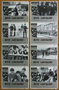 h126 HARD DAY'S NIGHT 8 move lobby cards R82 The Beatles, rock & roll!