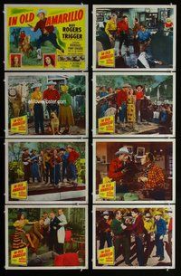 h130 IN OLD AMARILLO 8 move lobby cards '51 Roy Rogers in Texas!