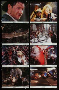 h132 INDIANA JONES & THE TEMPLE OF DOOM 8 color deluxe 11x14 movie stills '84