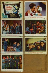 h334 INVASION QUARTET 7 move lobby cards '61 English WWII comedy!