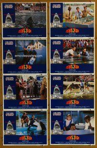 h135 JAWS 3-D 8 move lobby cards '83 Great White Shark horror!