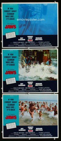 h783 JAWS 3 move lobby cards R79 Steven Spielberg classic shark!
