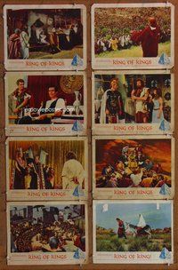 h140 KING OF KINGS 8 move lobby cards '61 Nicholas Ray epic!