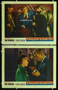 h888 LAFAYETTE ESCADRILLE 2 move lobby cards '58 Tab Hunter, WWI