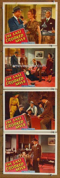 h700 LAST CROOKED MILE 4 move lobby cards '46 Red Barry, Ann Savage