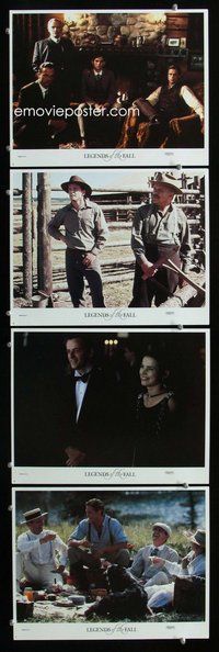 h705 LEGENDS OF THE FALL 4 int'l move lobby cards '94 Brad Pitt
