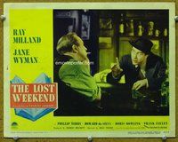h959 LOST WEEKEND movie lobby card #3 '45 Billy Wilder, Ray Milland