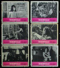 h485 MADEMOISELLE 6 move lobby cards '66 Jeanne Moreau, Richardson