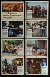 h163 MAJOR DUNDEE 8 move lobby cards '65 Sam Peckinpah, Charlton Heston