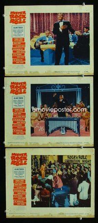 h799 MISTER ROCK & ROLL 3 move lobby cards '57 Lionel Hampton