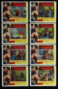 h195 PRISONERS OF THE CASBAH 8 move lobby cards '53 Grahame, Romero