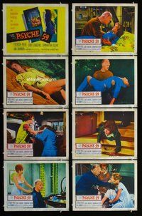 h196 PSYCHE '59 8 move lobby cards '64 Patricia Neal, Curt Jurgens