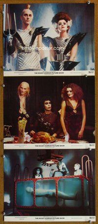 h806 ROCKY HORROR PICTURE SHOW 3 color deluxe 11x14 movie stills '75 Curry