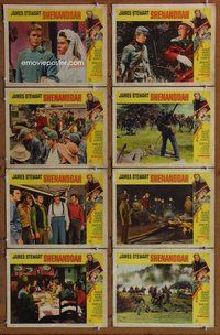 h208 SHENANDOAH 8 move lobby cards '65 James Stewart, Civil War!