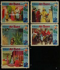 h632 SWORD OF ALI BABA 5 move lobby cards '65 Peter Mann, fantasy!