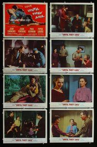 h236 UNTIL THEY SAIL 8 move lobby cards '57 Paul Newman, Jean Simmons