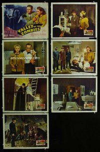 h413 VALLEY OF THE ZOMBIES 7 move lobby cards '46 blood madness!