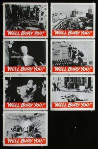 h421 WE'LL BURY YOU 7 move lobby cards '62 Cold War, Khruschev!