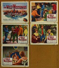 h644 WILD WESTERNERS 5 move lobby cards '62 James Philbrook, Kovack
