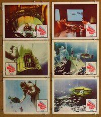 h542 WORLD WITHOUT SUN 6 move lobby cards '65 Jacques-Yves Cousteau