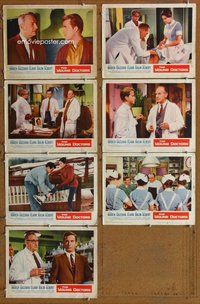 h426 YOUNG DOCTORS 7 move lobby cards '61 Fredric March, Ben Gazzara
