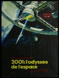 k120 2001 A SPACE ODYSSEY French one-panel movie poster R70s Stanley Kubrick