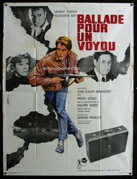 k128 BALLAD FOR A HOODLUM French one-panel movie poster '63 Jean Mascii art!