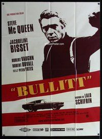 k135 BULLITT French one-panel movie poster R2006 Steve McQueen, Robert Vaughn
