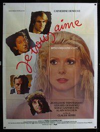 k174 I LOVE YOU ALL French one-panel movie poster '80 Catherine Deneuve