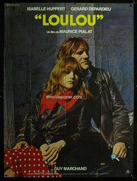 k197 LOULOU French one-panel movie poster '80 Isabelle Huppert, Depardieu