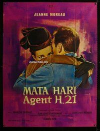 k203 MATA HARI French one-panel movie poster '64 Truffaut, Moreau, Mascii