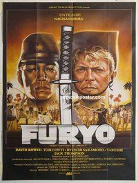 k205 MERRY CHRISTMAS MR LAWRENCE French one-panel movie poster '83 Bowie