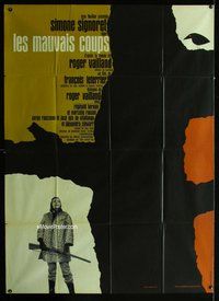 k210 NAKED AUTUMN French 1p '61 Les Mauvais coups, Simone Signoret, cool Massacrier art!