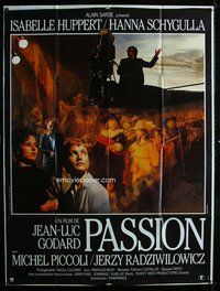 k219 PASSION DS French one-panel movie poster '83 Jean-Luc Godard, Huppert