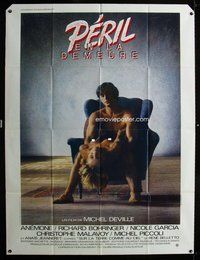 k220 PERIL DS French one-panel movie poster '85 Michel Deville, sexy Anemone