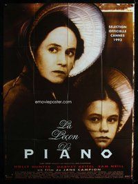 k221 PIANO French one-panel movie poster '93 Holly Hunter, Anna Paquin